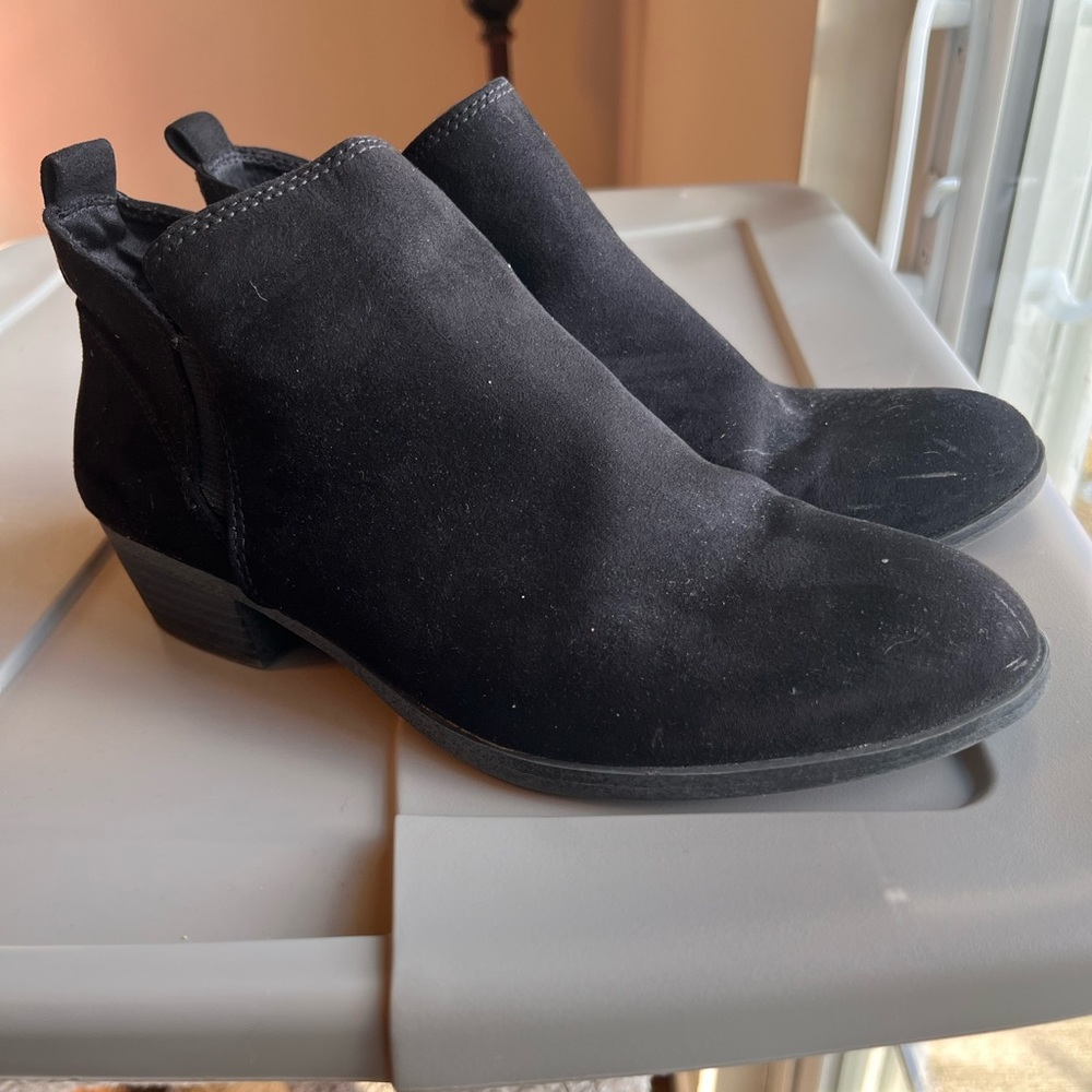 SO Black Suede Ankle Boots Size 7